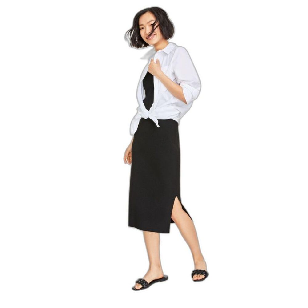 Women's Ribbed Sweater Dress - Picture 2 of 2